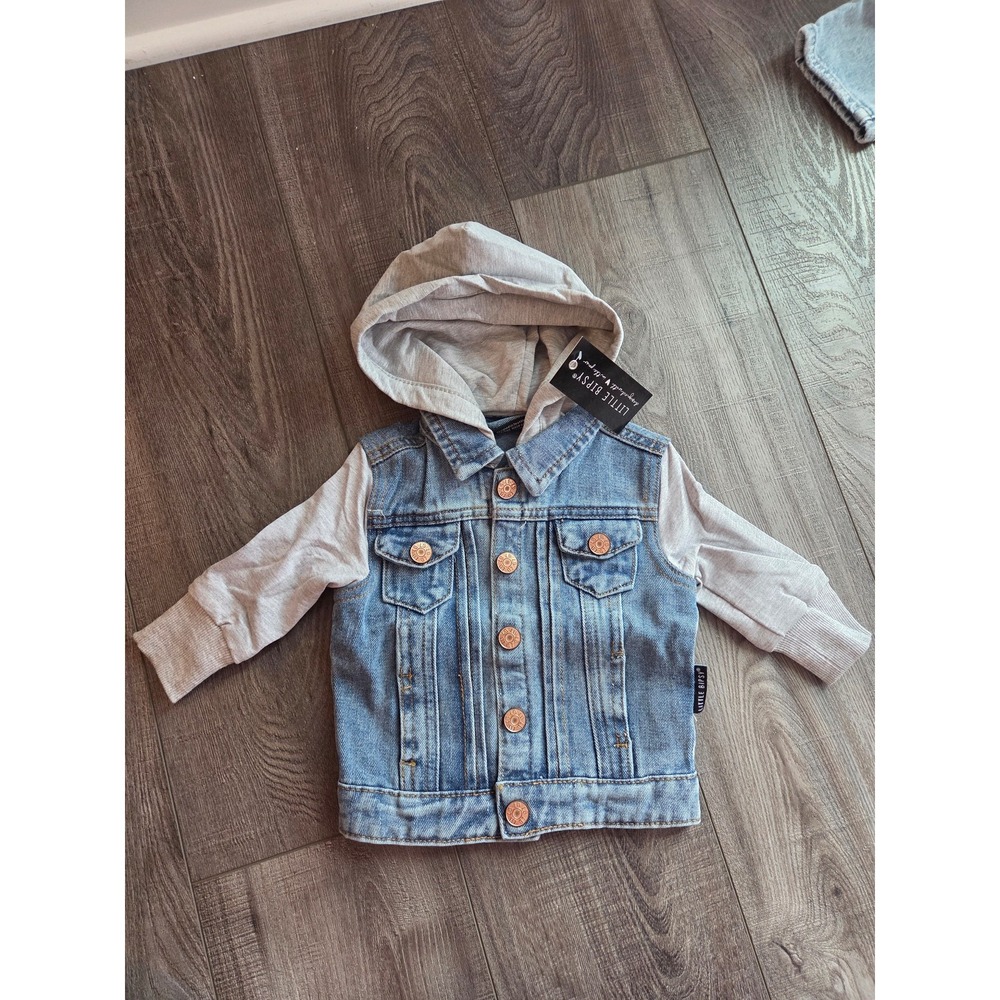 Little‎ bipsy baby boy jean jacket 3-6 mos